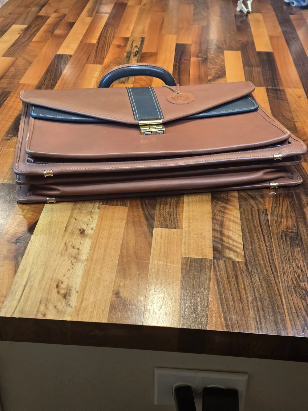 Mipelle Leather Briefcase 16.5